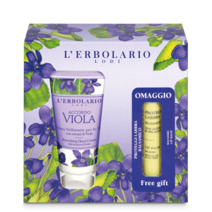 L'Erbolario Crema Mani Accordo Viola e Proteggilabbra in omaggio