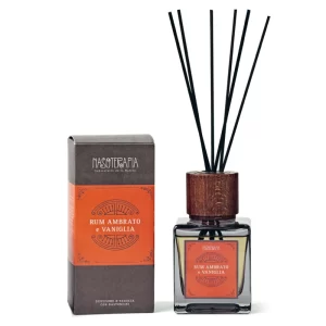 Nasoterapia Diffusore Con Bastoncini Rum Ambrato e Vaniglia
