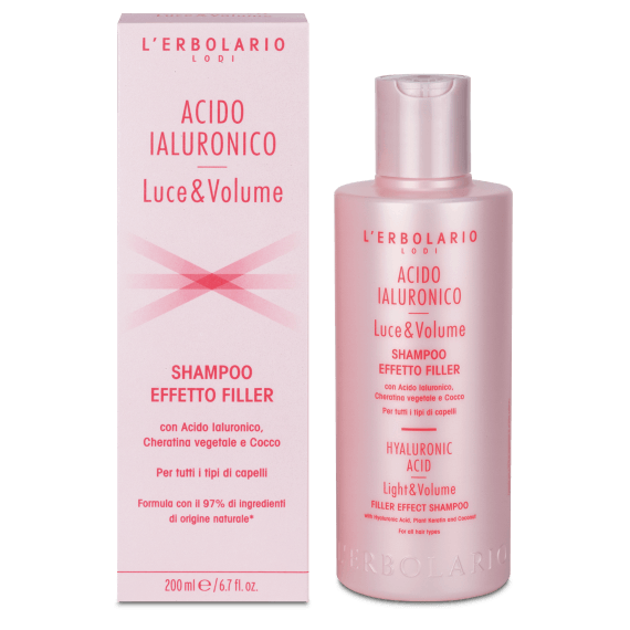 L'Erbolario Shampoo Effetto Filler Acido Ialuronico Luce&Volume