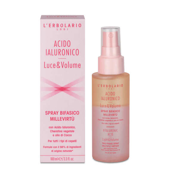 L'Erbolario Spray Bifasico MilleVirtù Acido Ialuronico Luce&Volume