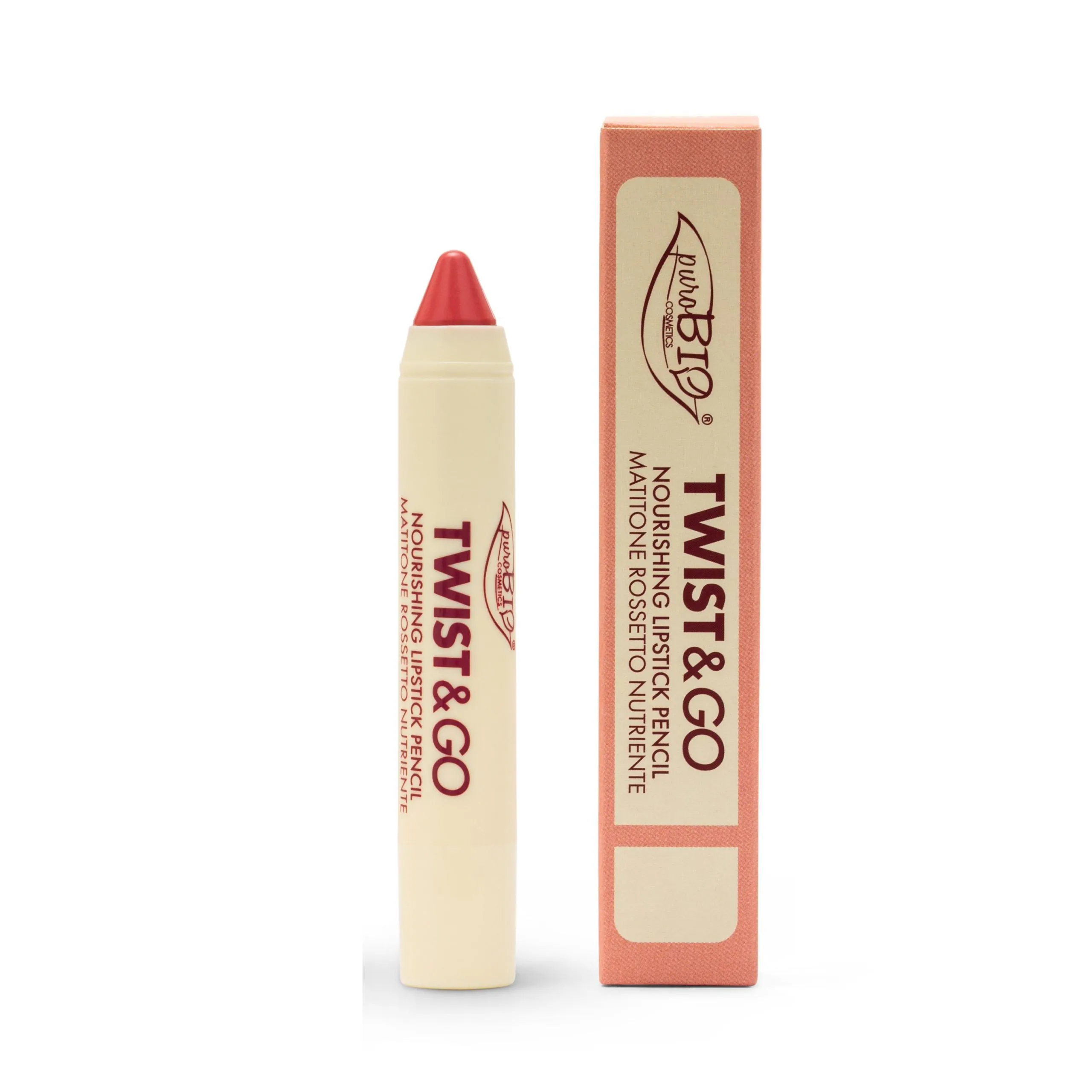 Purobio Twist & Go Nourishing Lipstick Pencil 501 Rosa Universale