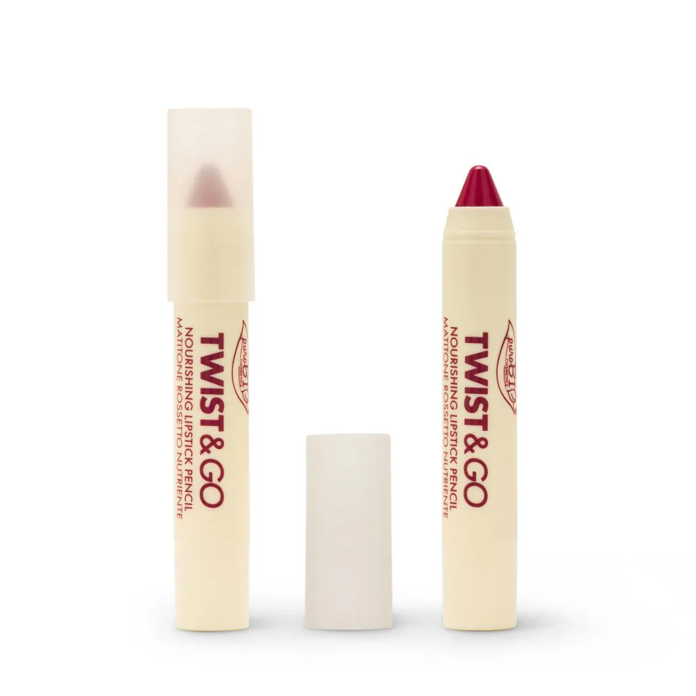 Purobio Twist & Go Nourishing Lipstick Pencil 504 Rosa Indiano - immagine 2