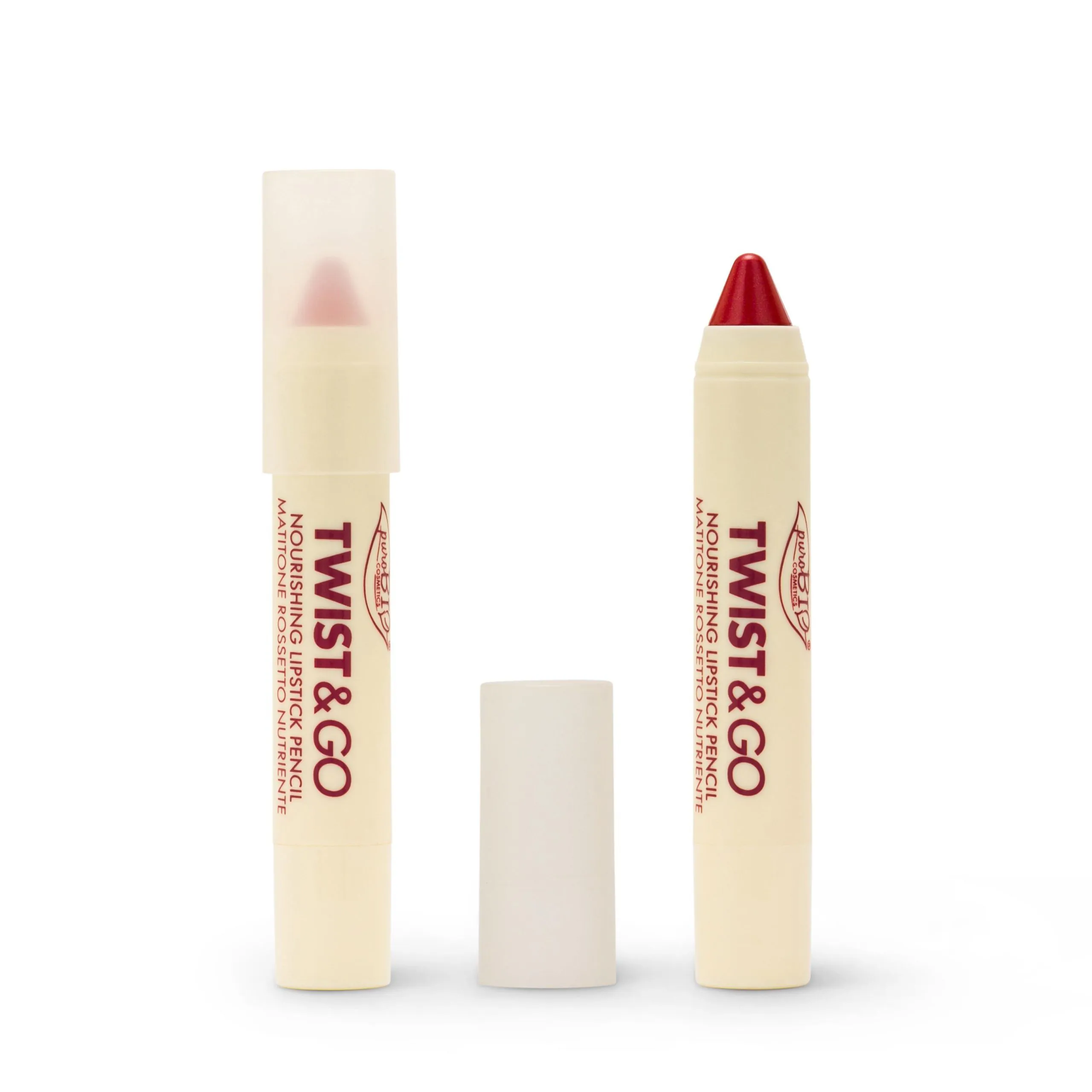 Purobio Twist & Go Nourishing Lipstick Pencil 505 Rosso Lampone - immagine 2