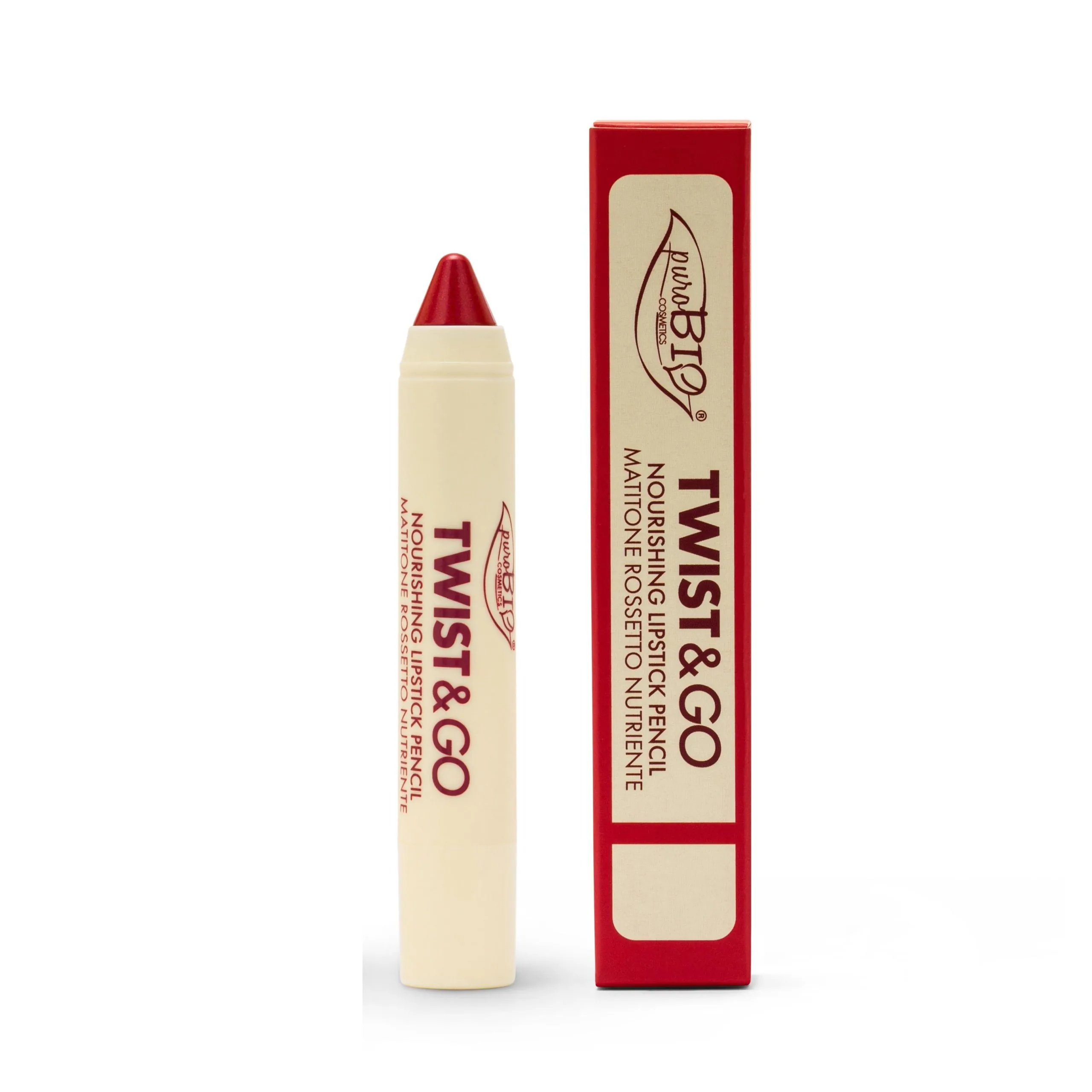 Purobio Twist & Go Nourishing Lipstick Pencil 505 Rosso Lampone