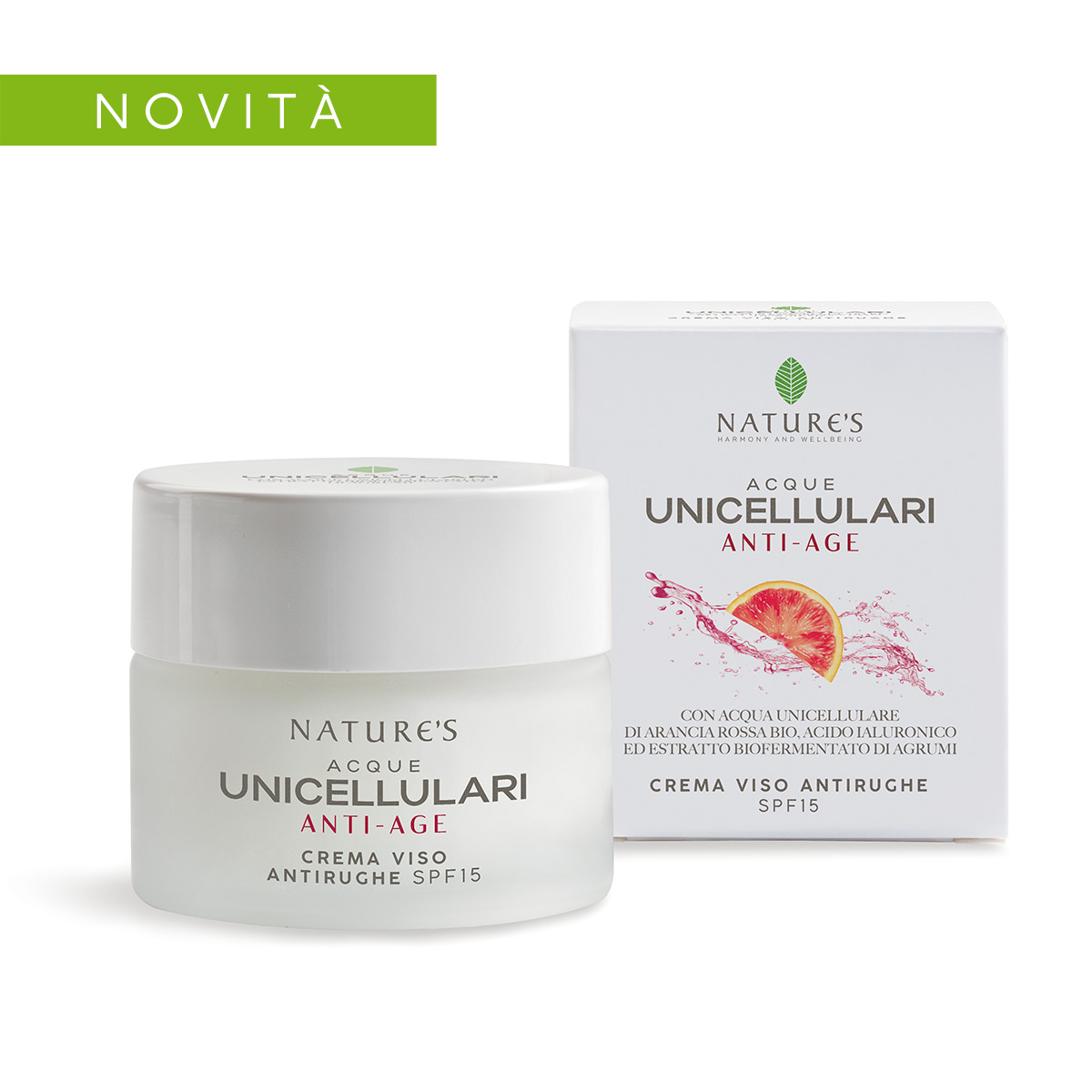 Nature's Acque Unicellulari Crema Viso Antirughe SPF 15
