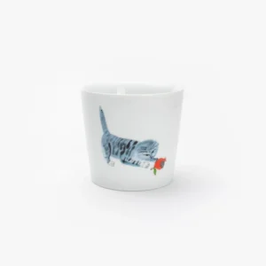 Lilibo Tazza Colorata Singola Gatto con Frutta