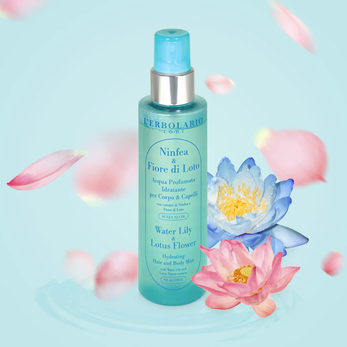 L'Erbolario Acqua Profumata Idratante Ninfea & Fiore di Loto - immagine 2