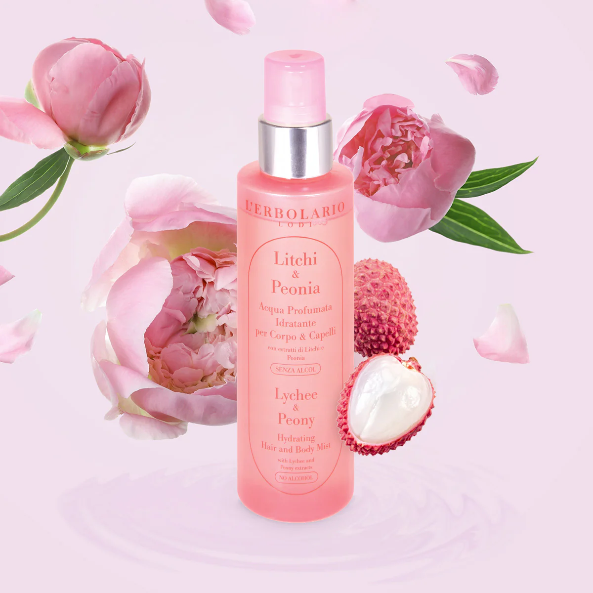 L'Erbolario Acqua Profumata Idratante Litchi & Peonia - immagine 2