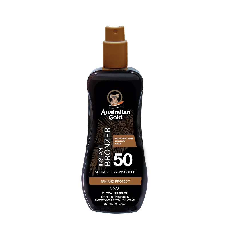Australian Gold Spray Gel Whit Bronzer Spf 50